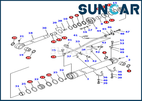 kupować 707-99-68660 Zestaw uszczelek do naprawy ramienia Siłownik hydrauliczny do PC750SE-7 PC800-7 Komatsu Wersja zagraniczna online manufacture