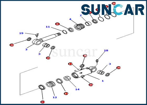 kupować Zestawy serwisowe 721-98-00700 7219800700 Zestaw uszczelek olejowych cylindra ostrza do części wewnętrznych PC78US-10 Komatsu online manufacture
