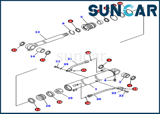 kupować PC78UU-6 PC78UU-8 Komatsu 707-98-43300 7079843300 Zestaw uszczelek cylindra wysięgnika Zestawy zamienne do koparek online manufacture