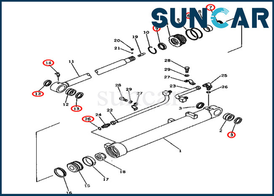 kupować Zestawy naprawcze do ramion PC80-1 Zestawy naprawcze do siłownika hydraulicznego 20X-63-66300 20X6366300 Komatsu online manufacture