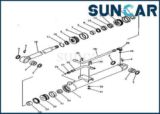 kupować 20X-63-56300 Zestaw uszczelek olejowych cylindra wysięgnika 20X6356300 Odporność na zużycie PC80-1 Części do koparek Komatsu online manufacture