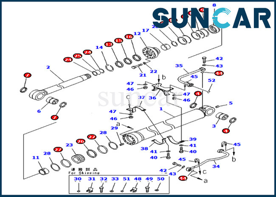 kupować 707-99-69540 7079969540 Zestaw uszczelek łyżki Siłownik hydrauliczny pasuje do Komatsu PC800-8 PC850-8 PC800LC-8 online manufacture