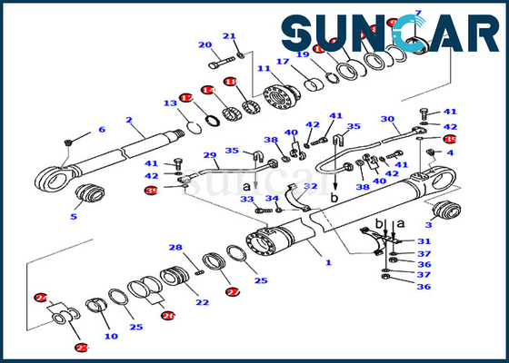 kupować PC800-8E0 PC850-8E0 Komatsu 707-99-76360 7079976360 Zestaw serwisowy siłownika wysięgnika Zestaw uszczelek do koparki online manufacture