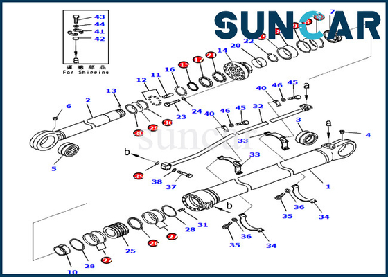 kupować 7079976390 Zestaw uszczelek olejowych ramienia 707-99-76390 Zestaw naprawczy uszczelki cylindra do PC800-8E0 PC800LC-8E0 Komatsu online manufacture