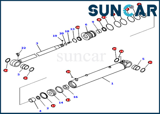 kupować 707-98-41380 7079841380 Zestaw uszczelek cylindra wychylenia wysięgnika pasuje do modeli Komatsu PC88MR-10 PW98MR-10 online manufacture