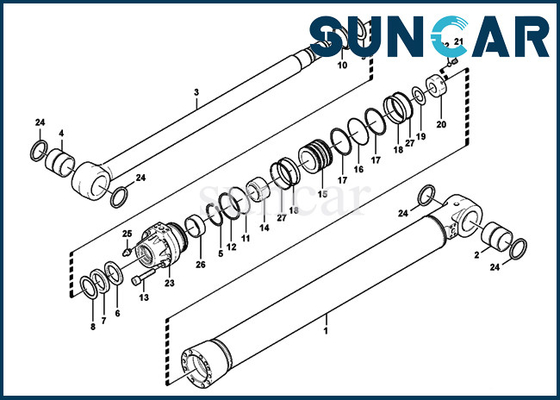 kupować EC700B SUNCARVO.L.VO VOE14618213 VOE 14618213 Zestaw uszczelek cylindra ramienia łyżki Zestawy serwisowe do wymiany online manufacture