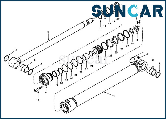 kupować Zestaw uszczelek olejowych wysięgnika VOE14501680 VOE 14501680 zestawy naprawcze siłownika hydraulicznego pasuje do modeli EC140 SUNCARVO.L.VO online manufacture