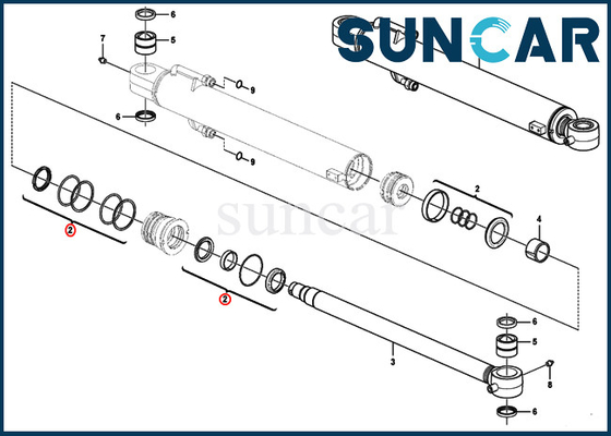 kupować Zestawy uszczelek wysięgnika VOE15016598 VOE 15016598 EC35C ECR48C Zestawy zamienne do siłowników hydraulicznych SUNCARVO.L.VO online manufacture
