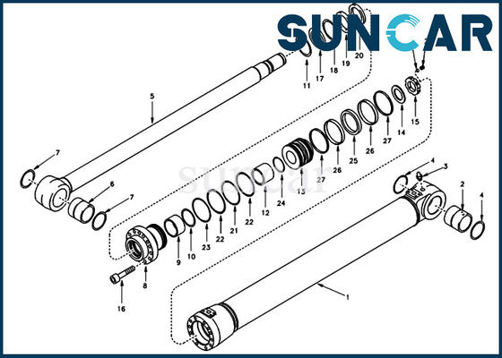 kupować VOE14502215 VOE 14502215 Zestaw naprawczy wysięgnika Siłownik hydrauliczny pasuje do modeli SUNCARVO.L.VO EC140 online manufacture