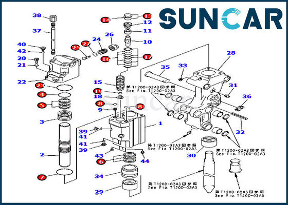 kupować BK301Z-SK1 Zestaw uszczelnienia hydraulicznego wyłącznika ramienia do koparki Komatsu PC30R-8 online manufacture
