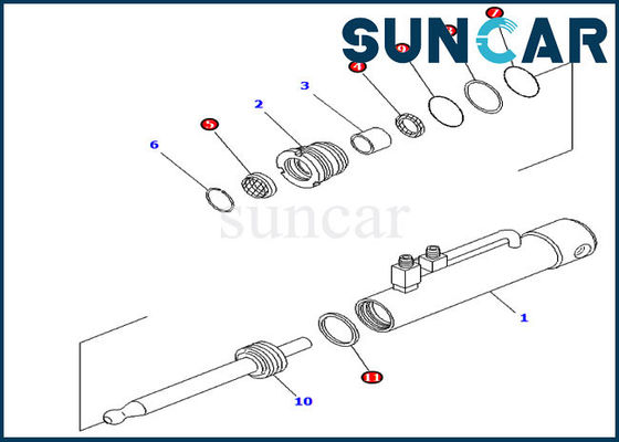kupować D275A-5 D275A-2 Zestawy uszczelek cylindrów Komatsu 707-98-11020 online manufacture