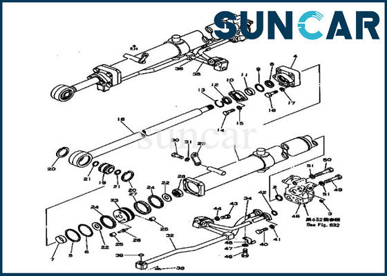 kupować Zestaw uszczelek cylindra hydraulicznego podnośnika ostrzy 175-63-05180 Zestaw serwisowy cylindra do Komatsu D150A-1 D155A-1 online manufacture