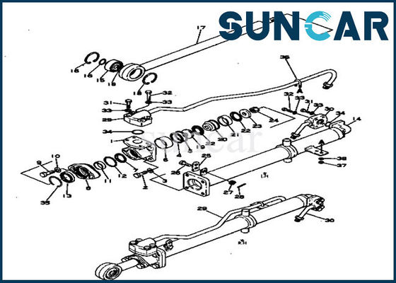 kupować 101-870-0510 Zestawy do wymiany uszczelki hydraulicznej lemiesza Pasuje do spycharki D20A-3 Komatsu online manufacture