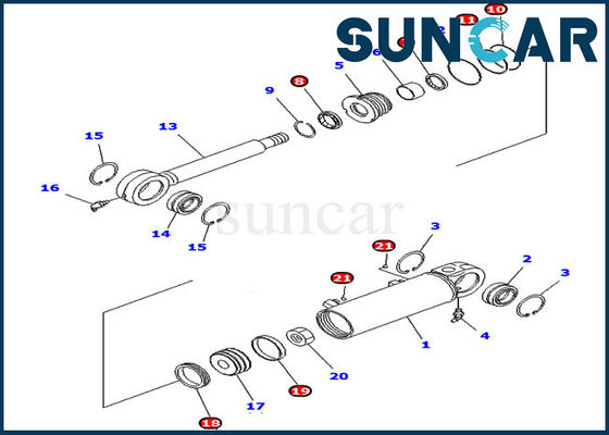 kupować 707-98-24710 7079824710 Tilt Zestawy uszczelek hydraulicznych siłowników Komatsu do D39EX-21 D39PX-21 online manufacture