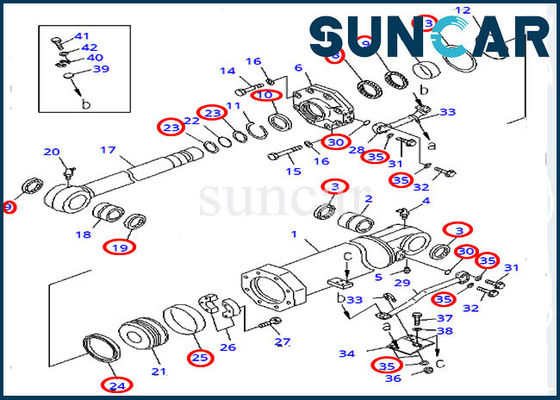 kupować 707-99-74440 Zestaw serwisowy Zestaw naprawczy uszczelki cylindra Komatsu Pasuje do spychacza D375A-3 D375A-5 online manufacture