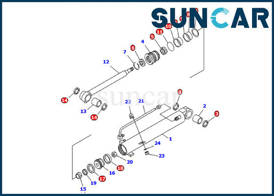 kupować 707-98-11230 Zestawy uszczelek cylindrów wysięgnika koparki Komatsu PC08UU-1-A Model wewnętrzna wymiana online manufacture