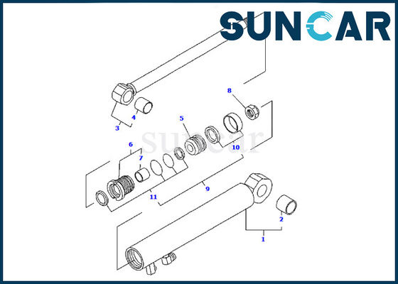 kupować YM172186-72370 Zestaw uszczelek cylindra ostrza do zestawu naprawczego uszczelki koparki Komatsu PC09FR-1 online manufacture