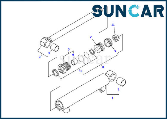 kupować YM172186-72580 Zestaw serwisowy Komatsu PC09FR-1 Modele wyposażenia Zestaw uszczelek cylindra łyżki online manufacture