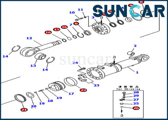 kupować Spycharka skośna 707-99-81020 Zestawy zamiennych uszczelek cylindrów Komatsu Zestaw serwisowy pochylenia lemiesza online manufacture