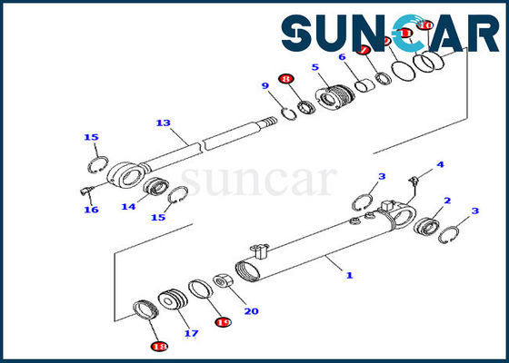 kupować 707-98-24910 Zestawy uszczelek cylindrów kątowych Zestaw zamienny Pasuje do Komatsu D39EX-21 D39PX-21 online manufacture