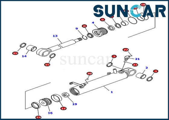 kupować 707-99-24640 Zestaw uszczelek cylindra hydraulicznego LH RH Pasuje do buldożera D39PX-2A Komatsu online manufacture