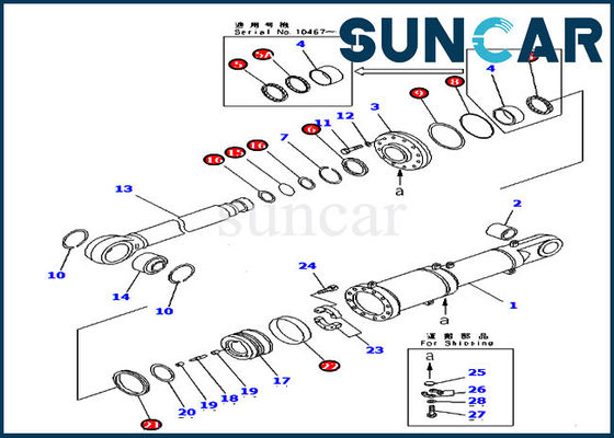 kupować 707-99-84040 Zestaw naprawczy uszczelki przechyłu łopaty D475A-2 D475A-3 Zestaw serwisowy cylindra Komatsu L.H. online manufacture