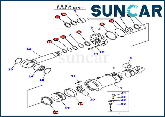 kupować 707-98-84011 Zestaw uszczelniający spychacza D475A-3-SC Zestawy naprawcze siłownika przechyłu Komatsu online manufacture