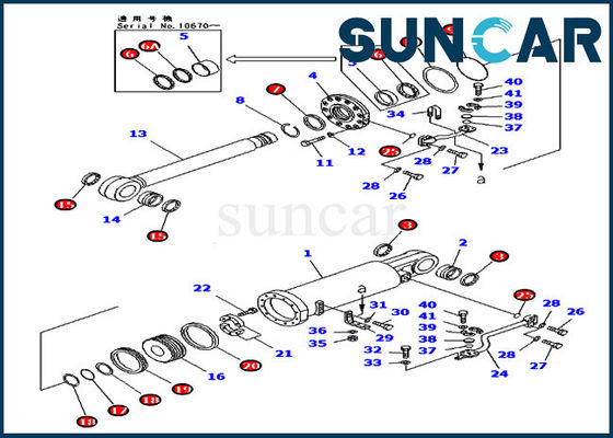 kupować 707-98-82010 7079882010 Zestaw serwisowy siłownika podnoszenia Ripper D475A-3-HD Zestawy uszczelek olejowych Komatsu online manufacture