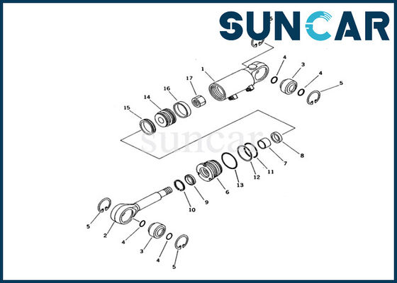 kupować 707-98-12410 Zestaw uszczelek cylindra podnoszenia ostrzy Części do naprawy cylindra hydraulicznego Pasuje do koparki PC12UU-2 online manufacture