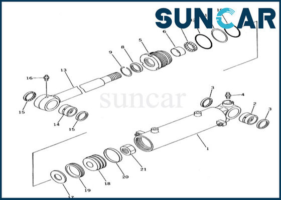 kupować Komatsu PC10-7 Zestaw uszczelek cylindra podnoszenia ostrzy koparki 707-98-12700 Zestawy serwisowe cylindrów online manufacture