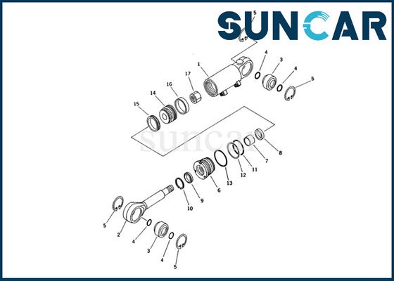 kupować 707-98-23100 Zestaw serwisowy siłownika przechyłu ostrza Komatsu Wewnętrzna uszczelka naprawcza do koparki PC20R-8 online manufacture