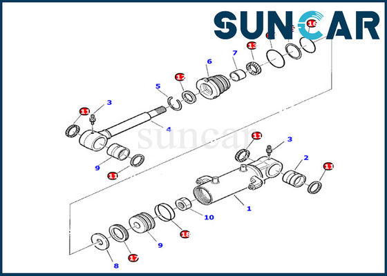 kupować Komatsu 878000199 Zestaw uszczelek cylindra ostrza do części wewnętrznych cylindra hydraulicznego do koparki PC10-7 online manufacture