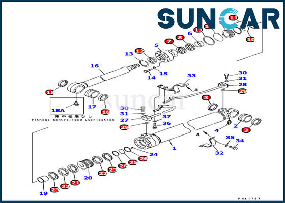 kupować 707-99-25840 Zestaw serwisowy cylindra wysięgnika Zestaw naprawczy cylindra do koparki Komatsu PC100-6Z online manufacture