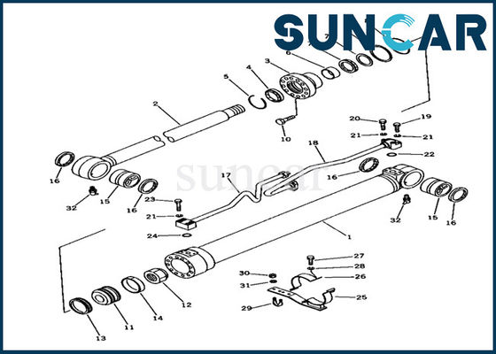 kupować 707-98-36110 Zestaw uszczelek cylindra hydraulicznego Pasuje do zestawu uszczelek cylindra łyżki koparki Komatsu PC100-3 online manufacture