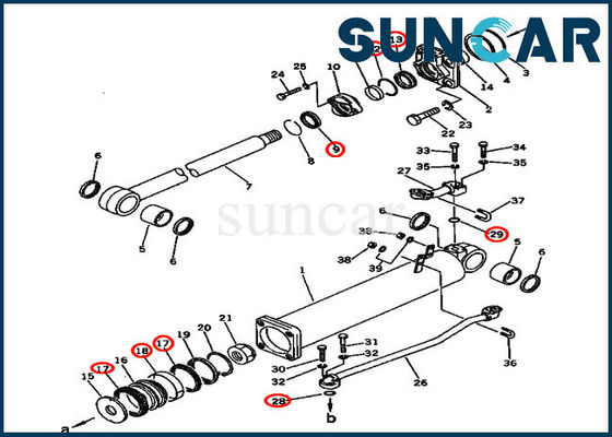 kupować Uszczelki hydrauliczne 135-63-05060 Zestaw uszczelek do podnoszenia Zestawy do wymiany cylindrów do D57S-1B D57S-1 Komatsu online manufacture