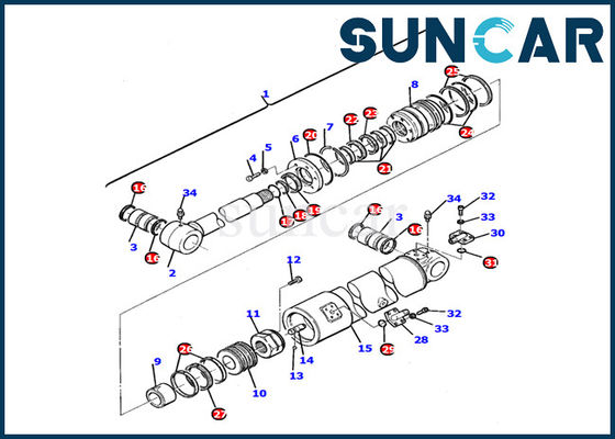 kupować 21D-61-12201 Zestaw uszczelek siłownika ramienia Komatsu Części do naprawy wewnętrznej koparki PC110R-1 Zestaw serwisowy online manufacture