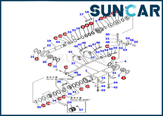 kupować 707-98-85310 Zestaw naprawczy uszczelki hydraulicznej siłownika ramienia Pasuje do maszyn do koparek Komatsu PC1250-8 online manufacture