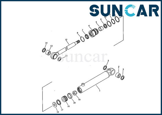 kupować 707-00-50640 Zestaw serwisowy siłownika obrotu Komatsu PC05-5 Zestaw naprawczy do minikoparki Mini online manufacture