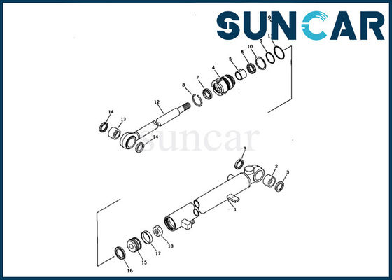 kupować 707-00-50670 Zestaw uszczelniający siłownik ramienia Komatsu PC05-6 Zestaw naprawczy uszczelki Wymiana minikoparki online manufacture