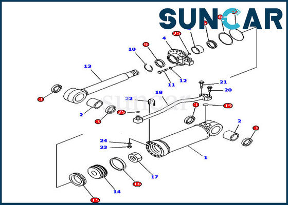 kupować Zestaw serwisowy cylindra 7079852220 Zestawy uszczelek cylindra zrywaka do buldożera Komatsu D65EX-15 online manufacture