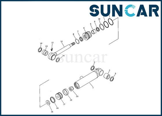 kupować Zestaw serwisowy Komatsu 707-00-60340 Zestawy uszczelek cylindra ostrza Pasuje do części wewnętrznych minikoparki PC05-505 online manufacture