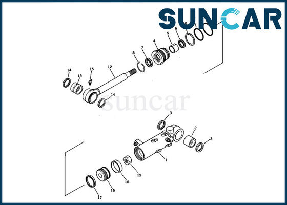 kupować 707-00-60390 Zestaw uszczelek cylindra ostrza Komatsu do minikoparki PC05-6 wewnętrzny zestaw naprawczy odporności na olej; online manufacture