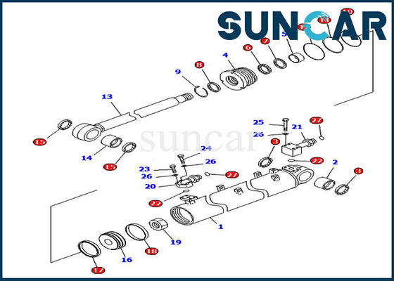 kupować 707-99-40120 Spycharki gąsienicowe Zestaw uszczelek cylindrów do przycinania Pasuje do modeli części Komatsu D65EX-15E0 online manufacture