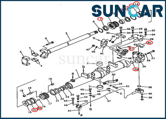 kupować 707-98-37580 Zestaw uszczelek cylindra podnoszenia lemiesza Pasuje do modeli spycharek gąsienicowych D85A-21 Komatsu online manufacture
