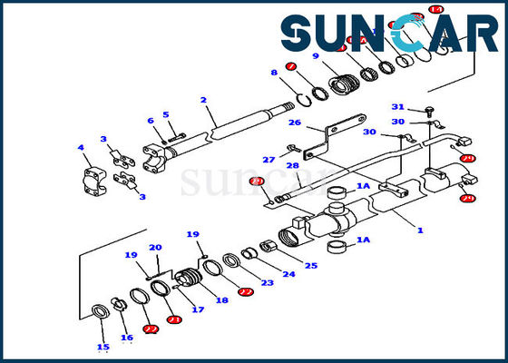 kupować 707-99-36150 Zestaw serwisowy hydrauliczny podnośnika ostrzy Komatsu D85EX-15 Zestawy uszczelek do naprawy cylindra online manufacture