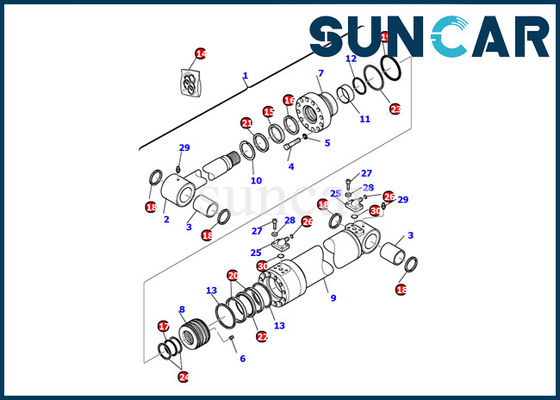 kupować 707-99-35300 Zestaw uszczelek cylindra wychylenia wysięgnika Komatsu Zestaw naprawczy wewnętrznej uszczelki olejowej online manufacture