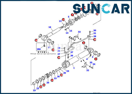 kupować 707-99-37230 Zestaw serwisowy Komatsu PC120-6 Zestaw uszczelek cylindra wysięgnika koparki Odporność na wysokie ciśnienie online manufacture