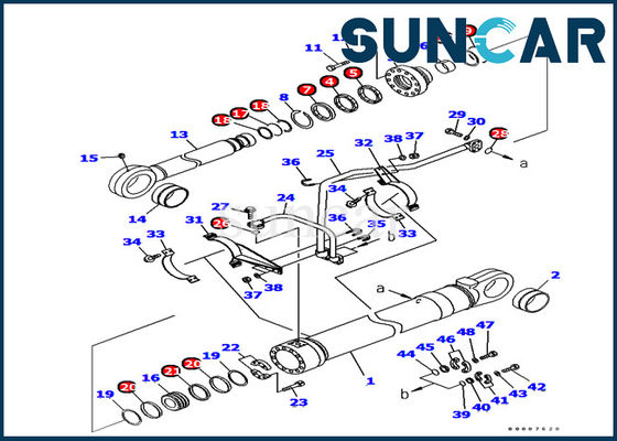 kupować Zestaw serwisowy Komatsu 707-99-77050 Zestawy uszczelek cylindra łyżki Do wymiany koparki PC1250-8 online manufacture