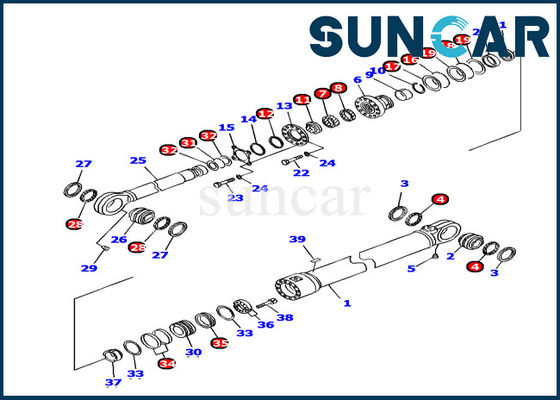 kupować 707-99-78770 Zestaw uszczelek Komatsu ISO9001 PC1250-7 Zestawy naprawcze cylindrów hydraulicznych Uszczelnienie olejowe online manufacture