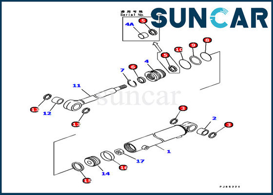 kupować 707-98-11310 Zestaw serwisowy siłownika hydraulicznego wysięgnika Komatsu PC12R-8 Zestawy uszczelek do naprawy cylindra online manufacture
